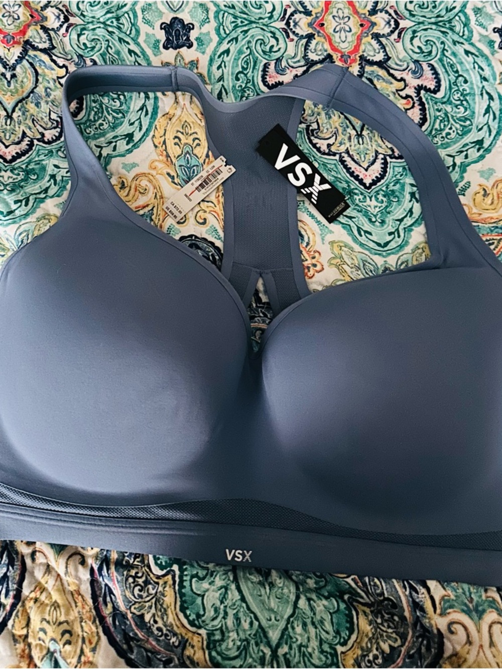 VSX Racerback High-Impact Sports Bra in Slate